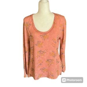 Gimmicks by BKE Y2K Boho Lace Up Top Size S